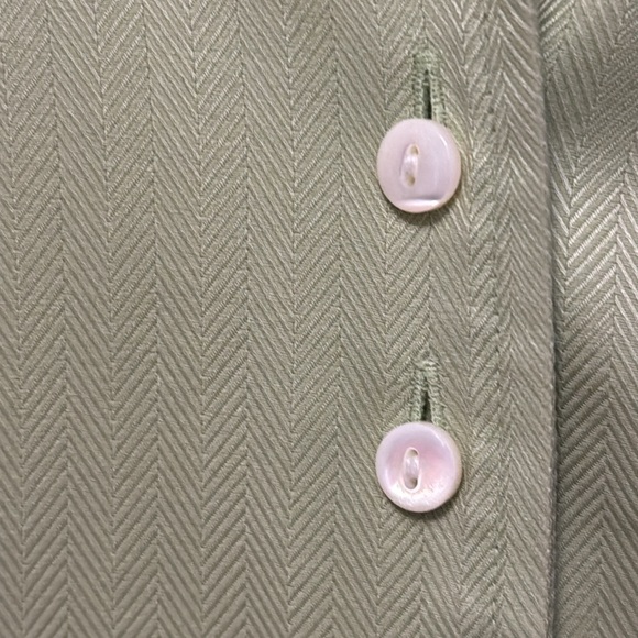 Talbots wrinkle resistance stretch blouse size 8 green - Picture 3 of 5